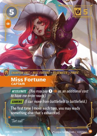 (162a/298) Miss Fortune - Captain (Alternate Art) - Origins Foil