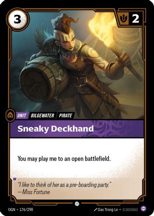 (176/298) Sneaky Deckhand - Origins Foil