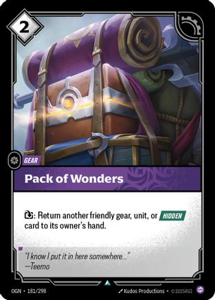 (181/298) Pack of Wonders - Origins Foil