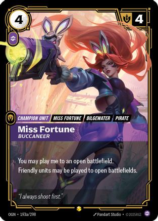 (193a/298) Miss Fortune - Buccaneer (Alternate Art) - Origins Foil