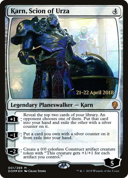 Karn, Scion of Urza (PDOM-01S) - Dominaria Promos Foil