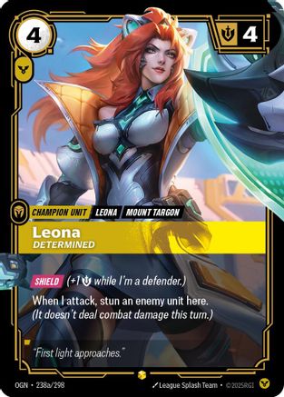 (238a/298) Leona - Determined (Alternate Art) - Origins Foil