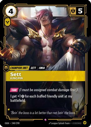 (240/298) Sett - Kingpin - Origins Foil