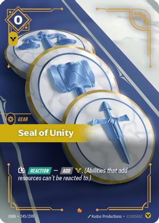 (245/298) Seal of Unity - Origins Foil