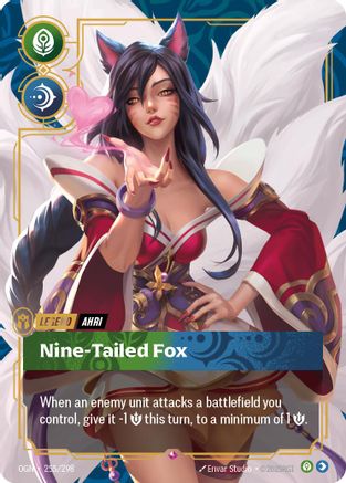 (255/298) Ahri - Nine-Tailed Fox - Origins Foil