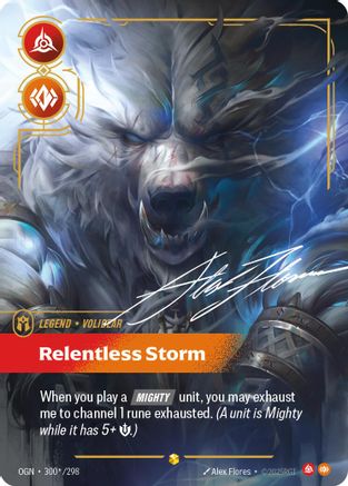 (300*/298) Volibear - Relentless Storm (Signature) - Origins Foil