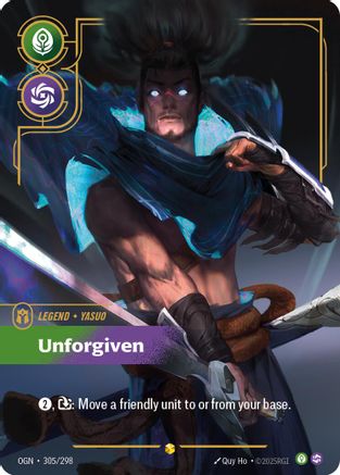 (305/298) Yasuo - Unforgiven (Showcase) - Origins Foil