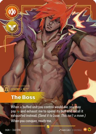 (310/298) Sett - The Boss (Showcase) - Origins Foil
