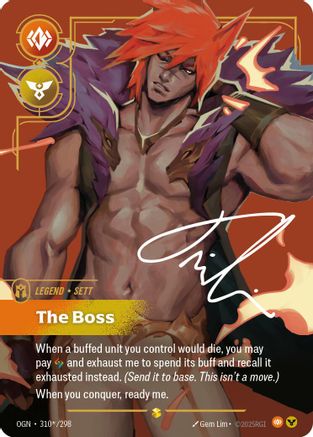 (310*/298) Sett - The Boss (Signature) - Origins Foil