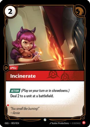 (003/024) Incinerate - Origins Proving Grounds