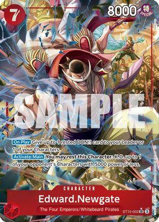 (ST15-002) Edward.Newgate - ST15-002 (Alternate Art) - Premium Booster -The Best- Vol. 2 Foil