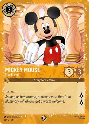 (036)  Mickey Mouse - True Friend (Puzzle Promo) - Disney Lorcana Promo Cards  Holofoil