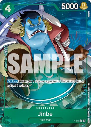 (P-063) Jinbe - P-063 (Alternate Art) - Premium Booster -The Best- Vol. 2 Foil