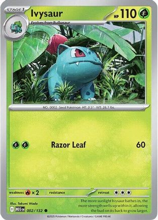 Ivysaur (2/132) - ME01 Mega Evolution Reverse Holofoil - Common