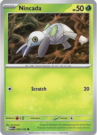 Nincada (16/132) - ME01 Mega Evolution  - Common