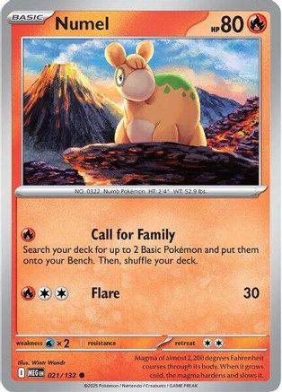 Numel (21/132) - ME01 Mega Evolution Reverse Holofoil - Common
