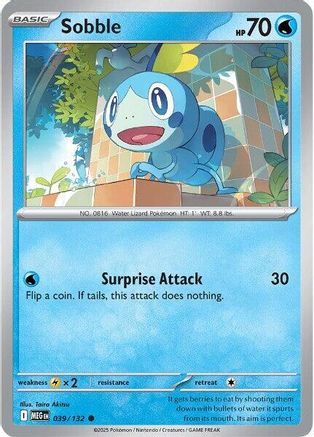 Sobble (39/132) - ME01 Mega Evolution Reverse Holofoil - Common