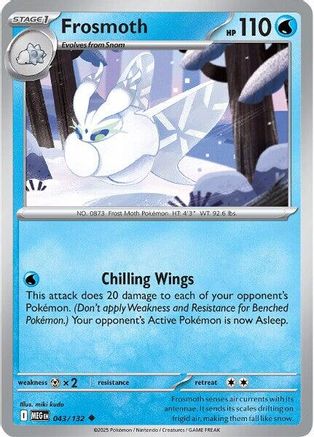 Frosmoth (43/null) - ME01 Mega Evolution Reverse Holofoil - Uncommon