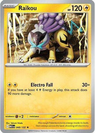 Raikou (48/132) - ME01 Mega Evolution Reverse Holofoil - Rare