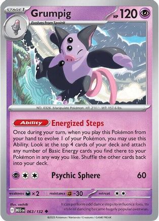 Grumpig (63/null) - ME01 Mega Evolution Reverse Holofoil - Uncommon
