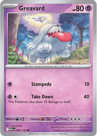 Greavard (65/null) - ME01 Mega Evolution Reverse Holofoil - Common