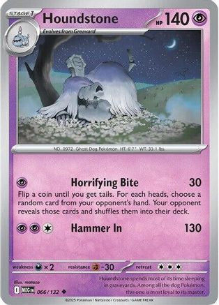 Houndstone (66/132) - ME01 Mega Evolution Reverse Holofoil - Uncommon