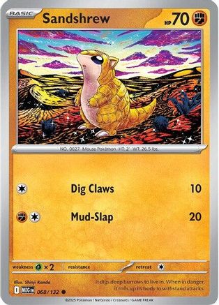 Sandshrew (68/132) - ME01 Mega Evolution Reverse Holofoil - Common