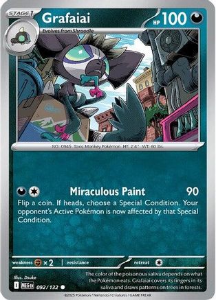 Grafaiai (92/132) - ME01 Mega Evolution Reverse Holofoil - Common