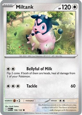 Miltank (106/132) - ME01 Mega Evolution Reverse Holofoil - Common