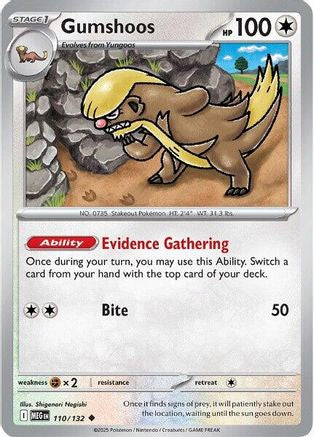Gumshoos (110/132) - ME01 Mega Evolution Reverse Holofoil - Uncommon