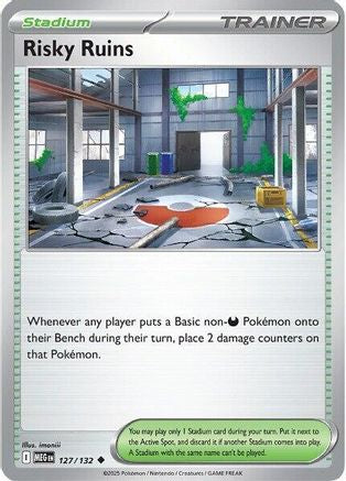 Risky Ruins (127/132) - ME01 Mega Evolution Reverse Holofoil - Uncommon