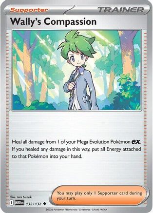 Wally's Compassion (132/132) - ME01 Mega Evolution Reverse Holofoil - Uncommon