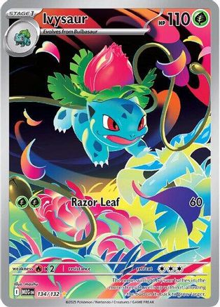 Ivysaur (134/132) - ME01 Mega Evolution Holofoil - Illustration Rare