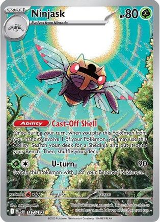 Ninjask (137/132) - ME01 Mega Evolution Holofoil - Illustration Rare