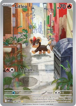 Litleo (139/132) - ME01 Mega Evolution Holofoil - Illustration Rare