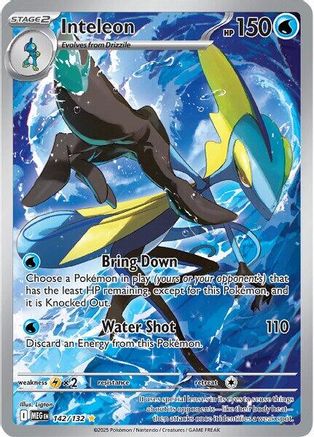 Inteleon (142/132) - ME01 Mega Evolution Holofoil - Illustration Rare
