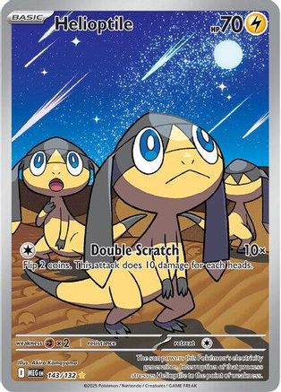 Helioptile (143/132) - ME01 Mega Evolution Holofoil - Illustration Rare