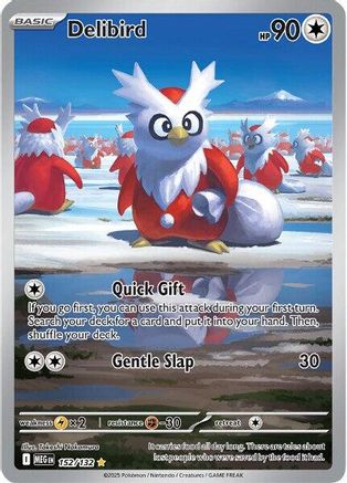 Delibird (152/132) - ME01 Mega Evolution Holofoil - Illustration Rare