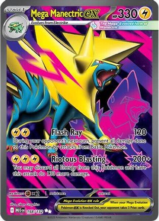 Mega Manectric ex (158/132) - ME01 Mega Evolution Holofoil - Ultra Rare