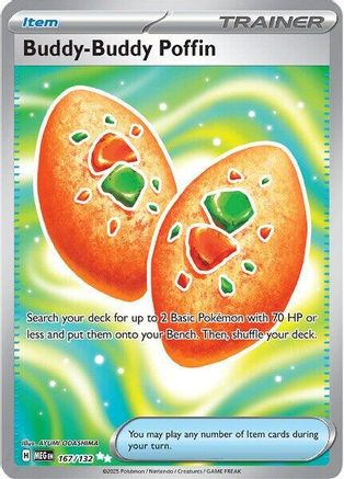 Buddy-Buddy Poffin (167/132) - ME01 Mega Evolution Holofoil - Ultra Rare