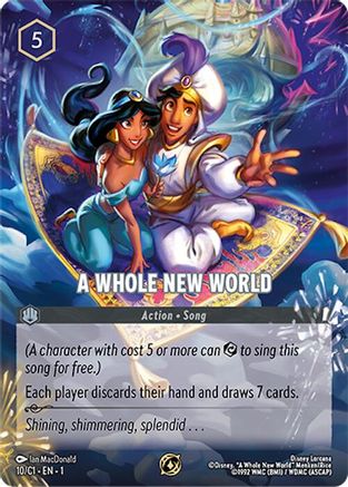 (010)  A Whole New World - Disney Lorcana Promo Cards  Normal