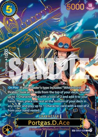 (EB02-028) Portgas.D.Ace - EB02-028 (SP) - Carrying On His Will - Foil