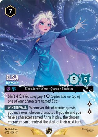 (006)  Elsa - Ice Maker - Disney Lorcana Promo Cards  Normal