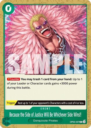 (OP05-037) Because the Side of Justice Will Be Whichever Side Wins!! (Tournament Pack 2025 Vol. 4) - One Piece Promotion Cards Normal