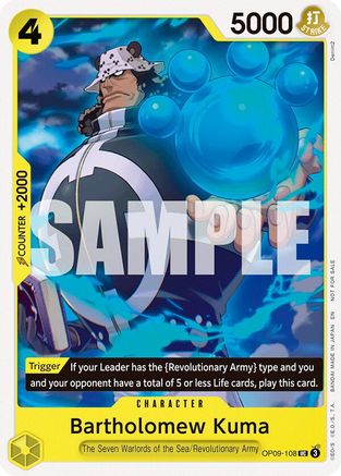 (OP09-108) Bartholomew Kuma (Tournament Pack 2025 Vol. 4) - One Piece Promotion Cards Normal