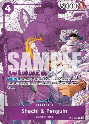 (ST10-008) Shachi & Penguin (Winner Pack 2025 Vol. 4) - One Piece Promotion Cards Foil