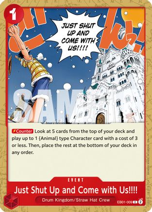 (EB01-009) Just Shut Up and Come with Us!!!! (Reprint) - Premium Booster -The Best- Vol. 2 - Normal