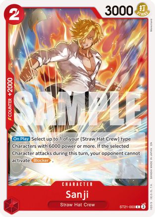(ST21-003) Sanji - ST21-003 (Reprint) - Premium Booster -The Best- Vol. 2 Normal