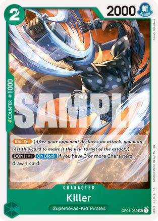(OP01-039) Killer (Reprint) - Premium Booster -The Best- Vol. 2 - Normal