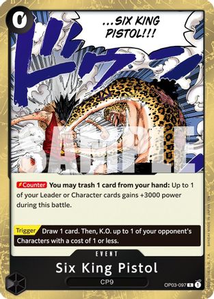 (OP03-097) Six King Pistol (Reprint) - Premium Booster -The Best- Vol. 2 - Foil